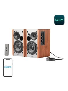 Edifier R1280T 2.0 hangszórók WiiM Minivel barna