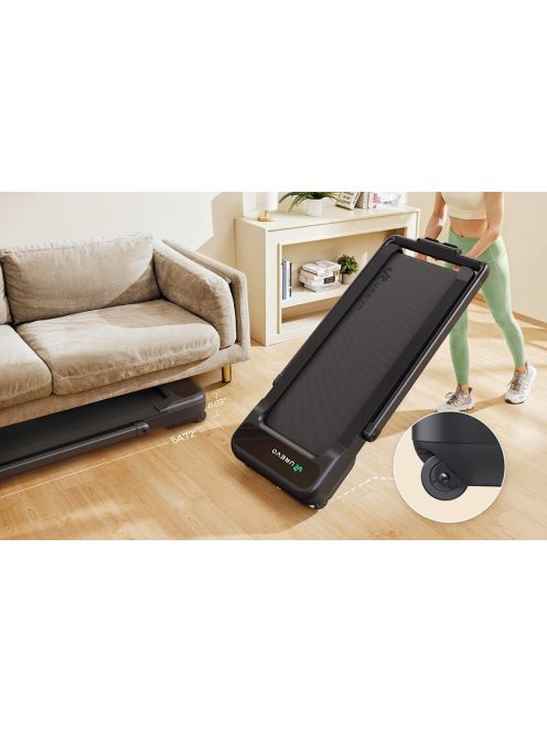 UREVO Strol 2S PRO 2 az 1-ben elektromos futópad fekete
