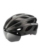 Rockbros TT-16 állítható kerékpáros sisak + szemüveg fekete
