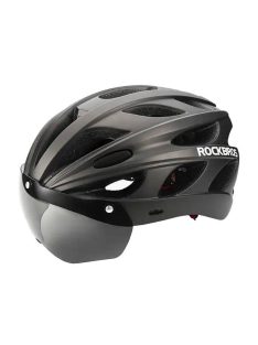   Rockbros TT-16 állítható kerékpáros sisak + szemüveg fekete