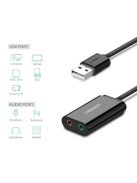 UGREEN 15 cm-es USB külső hangkártya