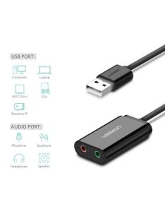 UGREEN 15 cm-es USB külső hangkártya
