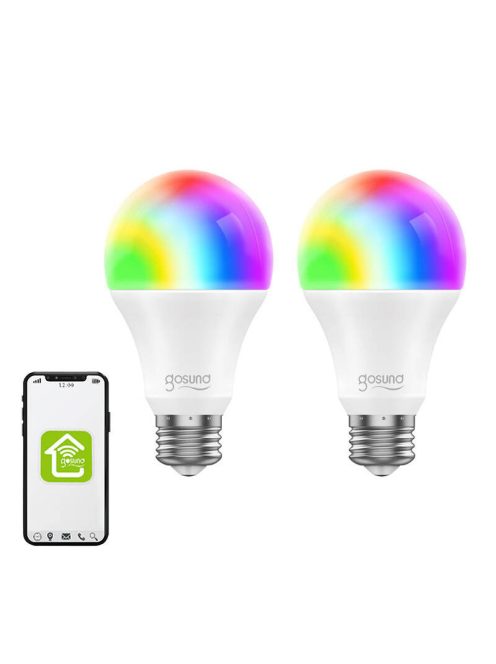 Gosund WiFi WB4-2 RGB LED Okosizzó E27, 2 db, Tuya