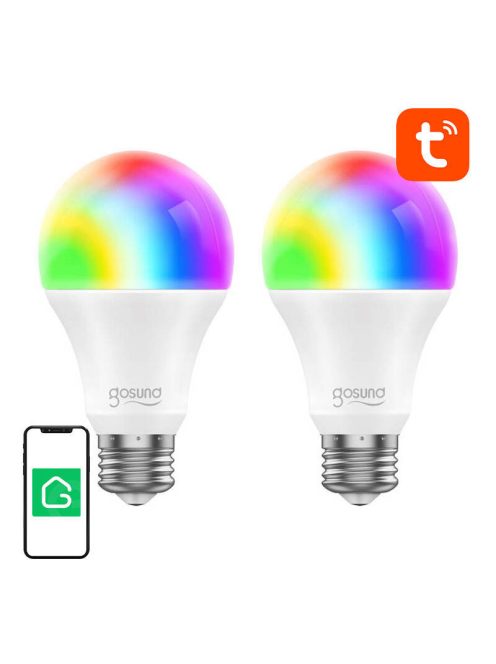 Gosund WiFi WB4-2 RGB LED Okosizzó E27, 2 db, Tuya