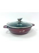 Lábas alacsony üveg fedővel 24cm