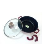 Lábas alacsony üveg fedővel 24cm