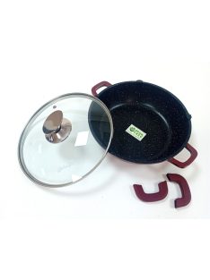 Lábas alacsony üveg fedővel 24cm