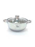 Lábas Inox üveg fedővel 5,8L