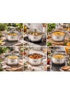 Lábas Inox üveg fedővel 5,8L