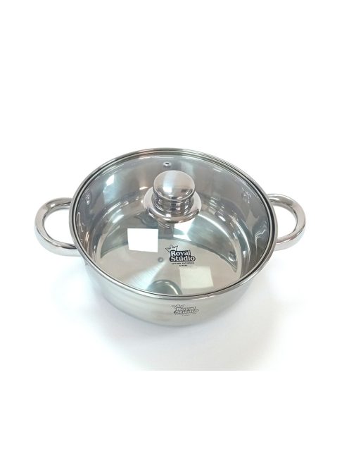Lábas Inox üveg fedővel 7,4L
