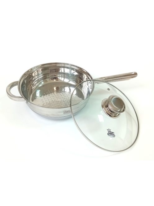 Serpenyő Inox 3,4L üveg fedővel 