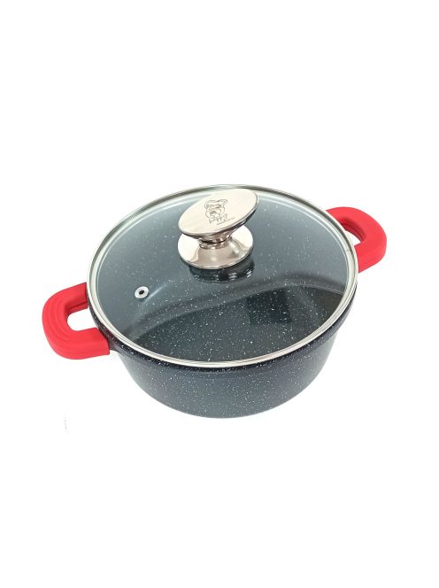 Lábas márvány bevonat üveg fedővel 4,1l.