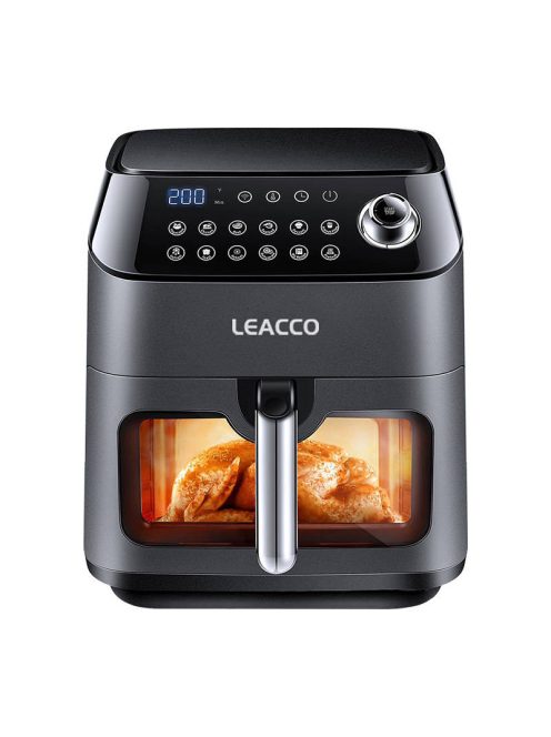 Leacco Air fryer 4.5 literes, átlátszó kosárral