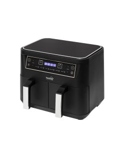   Duplakosaras forrólevegős sütő 3.8+3.8 literes kosarakkal