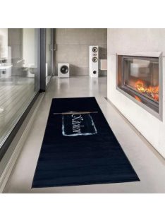   Konyhai szőnyeg csúszásgátlós, mosható 60x180cm kitchen black minta