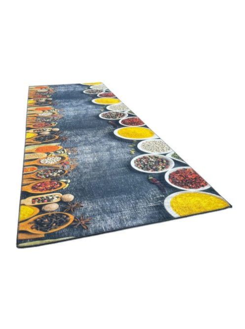 Konyhai szőnyeg csúszásgátlós, mosható 60x180cm fűszeres minta