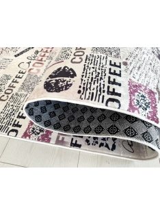   Konyhai szőnyeg csúszásgátlós, mosható 60x180cm kávés-szives minta